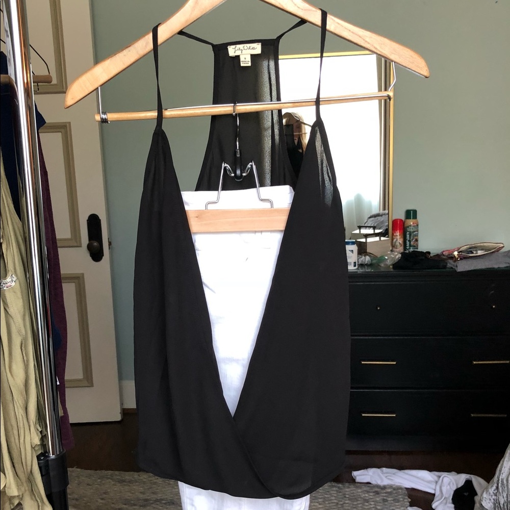 Wrap black tank top unworn!